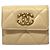 Portafoglio bi-fold Chanel in beige oro D'oro
