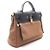 Borsa Hermès Herbag Zip PM Letourne Craft Marrone Nero - vista 2