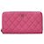 Chanel Matelassé Damen Langbörse Pink