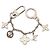 Portachiavi Bijou Sac Chaine Fleur de Epi Louis Vuitton Argento Bianco