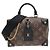 Borsa Louis Vuitton Monogram Petite Malle Souple Marrone Nero