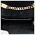 Borsa a tracolla Kate piccola in vernice nera con monogramma e frange di Saint Laurent Nero - vista 4