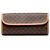 Céline Clutch de lona recubierta Macadam marrón Celine Castaño