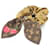 Scrunchie in seta Monogram Cherry Louis Vuitton Marrone Bianco - vista 2