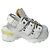 Mm6 Triple Strap Plattform Ledersneaker Weiß