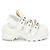 Mm6 Triple Strap Plattform Ledersneaker Weiß - Ansicht 3