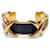 Hermès VINTAGE HERMES CROISILLONS BRACELET GOLD PLATED & POROSUS CROCODILE LEATHER BANGLE Golden  - view 1