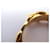 Hermès VINTAGE HERMES CROISILLONS BRACELET GOLD PLATED & POROSUS CROCODILE LEATHER BANGLE Golden  - view 11
