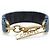 BRACCIALE LOGO CHANEL AB3354 METALLO DORATO & DENIM BLU 15.5CM BRACCIALE IN JEANS BLU - vista 3