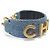 BRACCIALE LOGO CHANEL AB3354 METALLO DORATO & DENIM BLU 15.5CM BRACCIALE IN JEANS BLU - vista 4