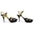 CHAUSSURES YVES SAINT LAURENT TRIBUTE BL 267367 38.5 SANDALES DAIM NOIR  - vue 3