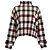 Maglione cropped a collo alto a quadri in jacquard Victoria Victoria Beckham in viscosa multicolore