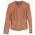 Giacca con zip Hugo Boss con tasche in pelle di agnello marrone Rosso