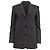 Theory Elbow-Patch Plaid Blazer in Grey Wool