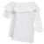 Victoria Victoria Beckham Off-Shoulder Rüschbluse aus weißer Baumwolle Roh