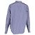 Camicia a righe in cotone blu con logo ricamato Balenciaga - vista 3