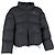 Balenciaga Logo Zip-Up Cropped Down Jacket in Black Polyester