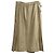 Falda midi plisada de seda beige adornada de Victoria Beckham