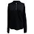 Moncler Halb-Zip Polo-Pullover aus schwarzer Schurwolle