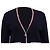 Maje Moulinette Cardigan mit Kontrastbesatz aus navyblauer Baumwolle Marineblau - Ansicht 2