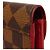 Louis Vuitton Langer Geldbeutel aus Damier-Canvas Braun Rot Fuschia Damier ebene - Ansicht 25