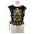 Autre Marque Top negro con bordado dorado