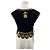 Autre Marque Top negro con bordado dorado - vista 2