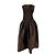 Autre Marque Langes braunes Bustierkleid