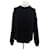 Prada Marinefarbener Rundhals-Pullover aus Wolle Marineblau