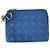 Pochette Dior Blu in Tessuto Cannage