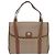 Céline Celine Vintage Macadam Canvas and Leather Beige