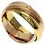 Anello Cartier Trinity in oro rosa bianco e giallo 18K