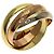 Anello Cartier Trinity in oro rosa bianco e giallo 18K - vista 2