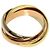 Anello Cartier Trinity in oro rosa bianco e giallo 18K - vista 4