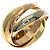 Anello Trinity Cartier in oro giallo rosa e bianco - vista 2