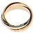 Anello Trinity Cartier in oro giallo rosa e bianco - vista 3