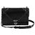 Borsa Dior Diorama Media in pelle nera craquelé Nero