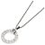 Bulgari Collana Bvlgari Double Logo con diamante 1P in oro bianco 18K