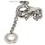 Bulgari Collana Bvlgari Double Logo con diamante 1P in oro bianco 18K - vista 4