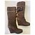 Botas Dior Cannage de ante marrón Castaño - vista 4