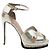 Sandali Alexander McQueen in pelle argento metallizzato