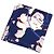 Foulard in seta Chanel Coco Mark in blu navy e bianco - vista 2