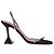 Sandali Amina Muaddi Jade Satin Nero Strass