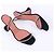 Sandali Amina Muaddi Jade Satin Nero Strass - vista 3