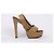 Barbara Bui Python Leather Ankle Strap Platform Sandals Golden - view 2