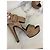 Barbara Bui Python Leather Ankle Strap Platform Sandals Golden - view 4