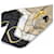 Céline Sciarpa Celine Carre 90 Nero Bianco D'oro  - vista 2