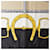 Céline Sciarpa Celine Carre 90 Nero Bianco D'oro  - vista 9