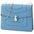 Borsa a spalla Bulgari Serpenti in pelle blu