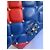 Borsa Valentino Garavani Candy Stud in pelle trapuntata blu e rossa Multicolore - vista 6